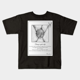 Poem Creature "Closing a cycle in life" Kids T-Shirt